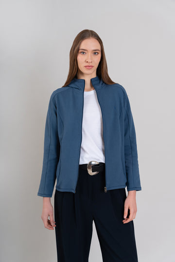 CASACA CON CAPUCHA | AZUL