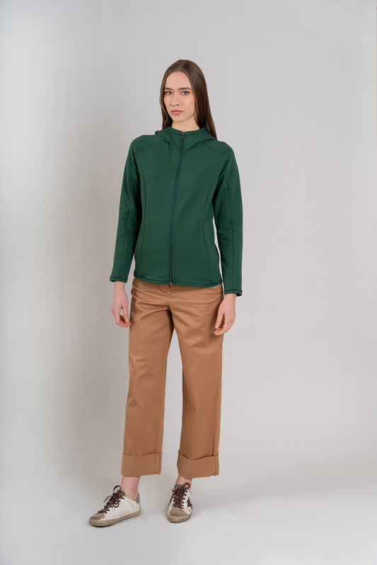 CASACA CON CAPUCHA | VERDE