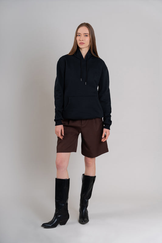 POLERA CON CAPUCHA | NEGRO