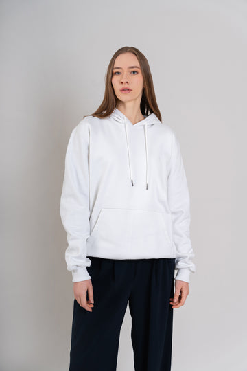 POLERA CON CAPUCHA | BLANCO