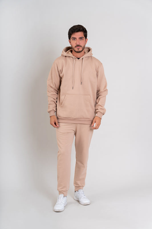 POLERA CON CAPUCHA | BEIGE