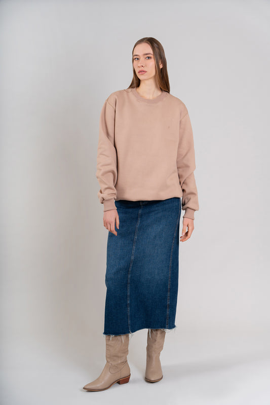 POLERA CUELLO REDONDO | BEIGE