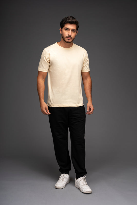 POLO BASICO DE ALGODÓN PIMA MANGA CORTA BASIC - HOMBRE | CREMA