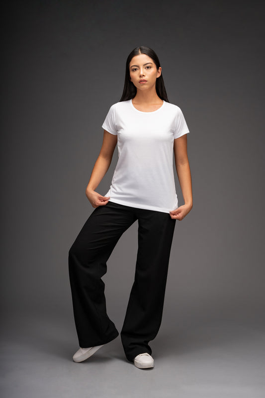 POLO BASICO DE ALGODÓN PIMA MANGA CORTA BASIC - MUJER | BLANCO
