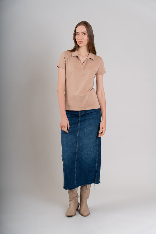 POLO CAMISERO  -  PIMA | BEIGE