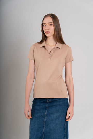 POLO CAMISERO  -  PIMA | BEIGE