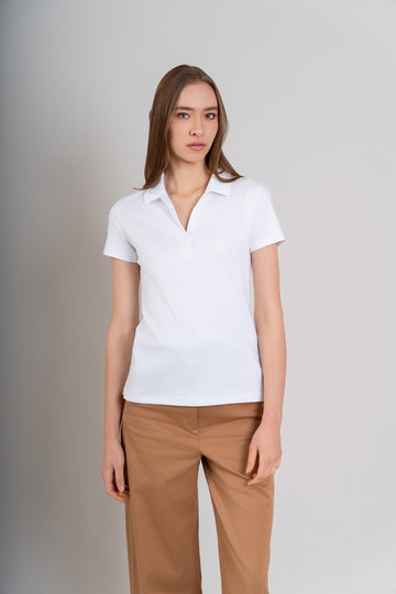 POLO CAMISERO  -  PIMA | BLANCO