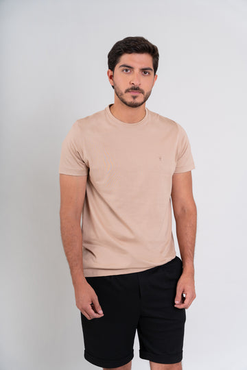 POLO CUELLO REDONDO - PIMA | BEIGE