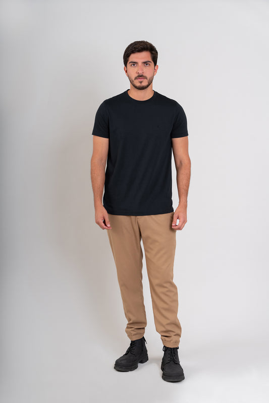 POLO CUELLO REDONDO - PIMA | NEGRO