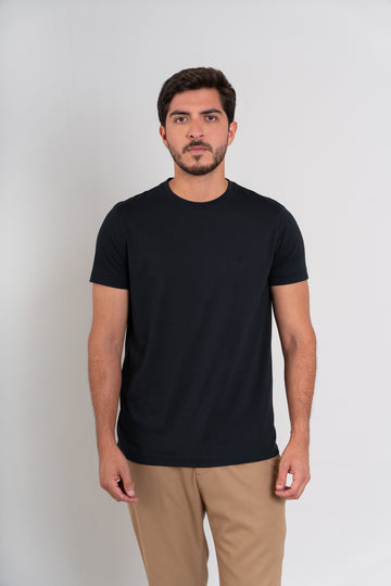 POLO CUELLO REDONDO - PIMA | NEGRO