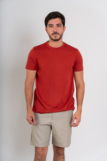 POLO CUELLO REDONDO - PIMA | ROJO