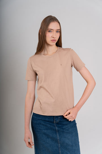 POLO CUELLO REDONDO MC - PIMA | BEIGE