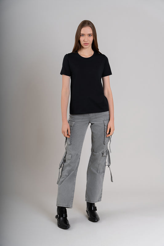 POLO CUELLO REDONDO MC - PIMA | NEGRO