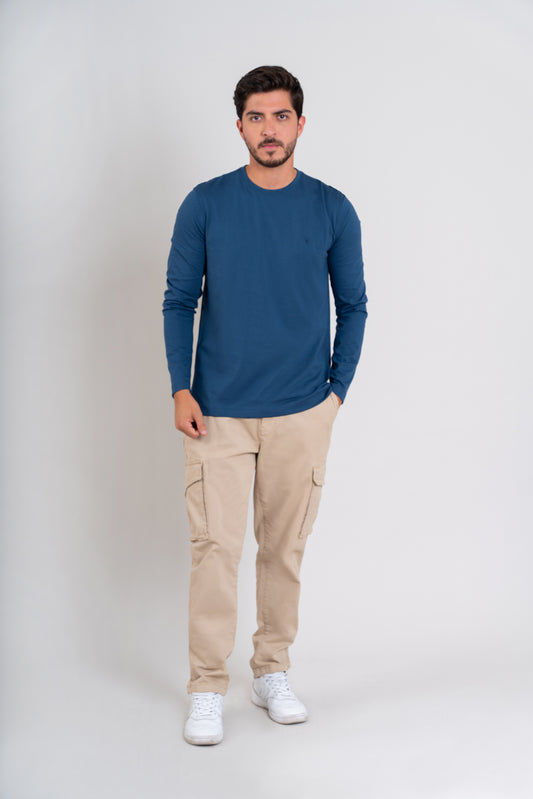 POLO CUELLO REDONDO - PIMA | AZUL