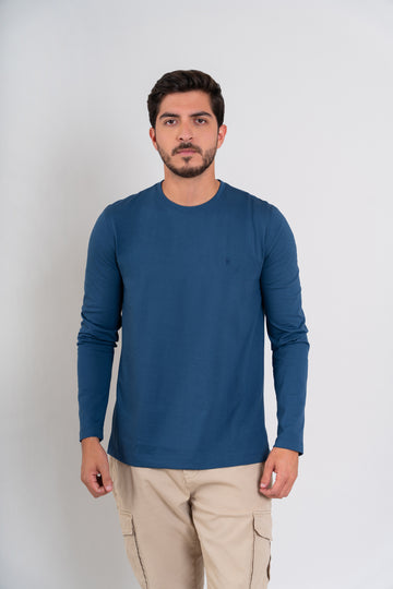 POLO CUELLO REDONDO - PIMA | AZUL