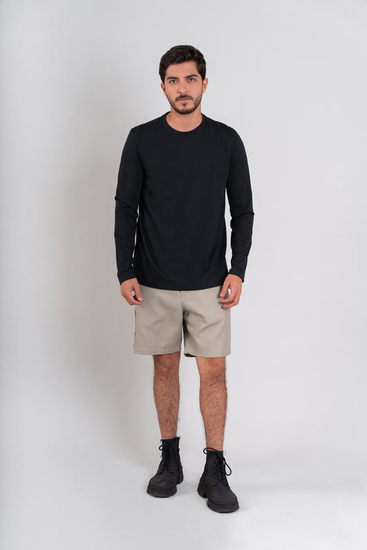 POLO CUELLO REDONDO - PIMA | NEGRO