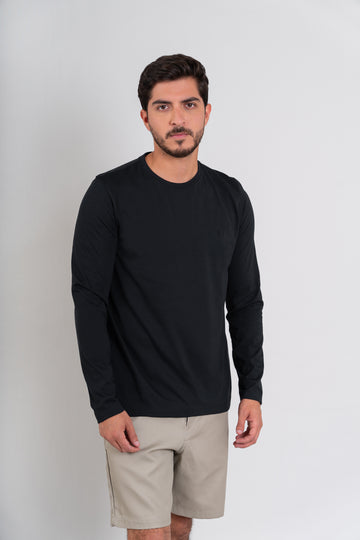 POLO CUELLO REDONDO - PIMA | NEGRO