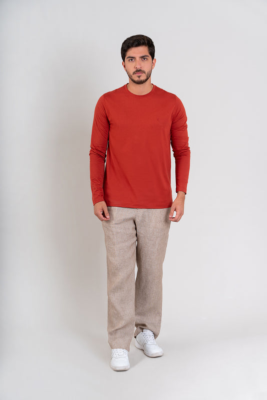 POLO CUELLO REDONDO - PIMA | ROJO