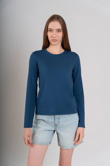 POLO CUELLO REDONDO ML - PIMA | AZUL