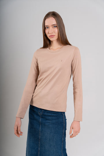 POLO CUELLO REDONDO ML - PIMA | BEIGE