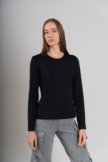 POLO CUELLO REDONDO ML - PIMA | NEGRO