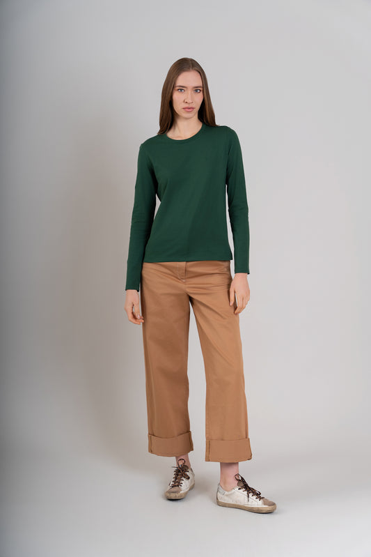 POLO CUELLO REDONDO ML - PIMA | VERDE