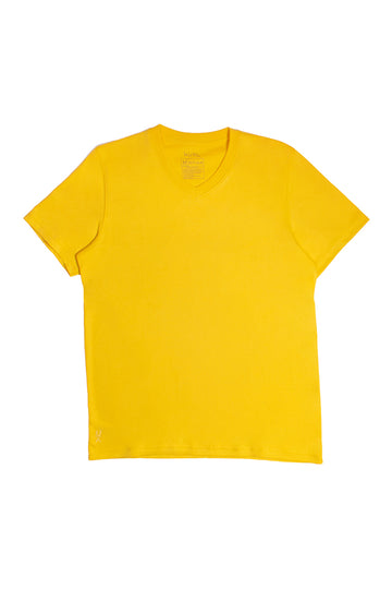 POLO BASICO DE ALGODÓN PIMA MANGA CORTA AARON | AMARILLO
