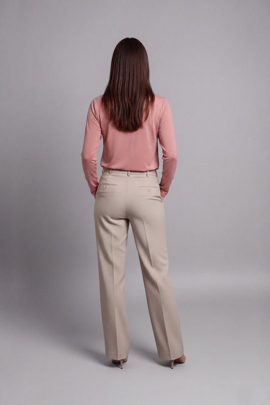 POLO MANGA LARGA DE MUJER CON BOTONES - PIMA | ROSADO