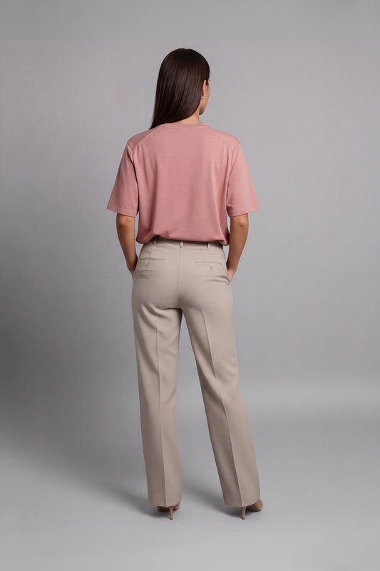 POLO MANGA CORTA DE MUJER OVERSIZE - PIMA | ROSADO