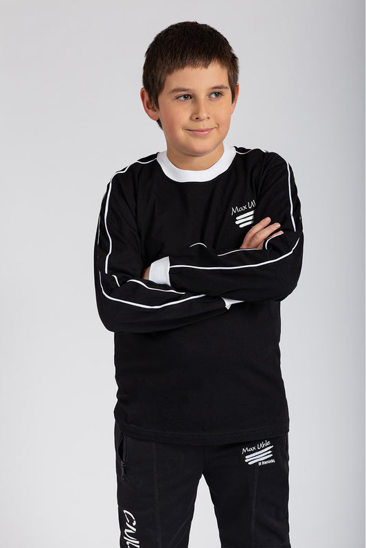 POLO MANGA LARGA COLEGIO MAX UHLE - KIDS | NEGRO