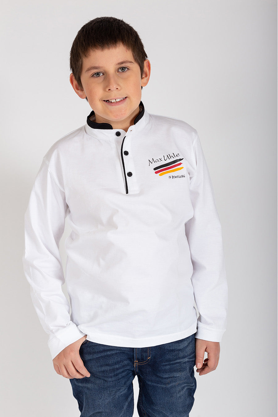 POLO MANGA LARGA NERU COLEGIO MAX UHLE - KIDS | BLANCO