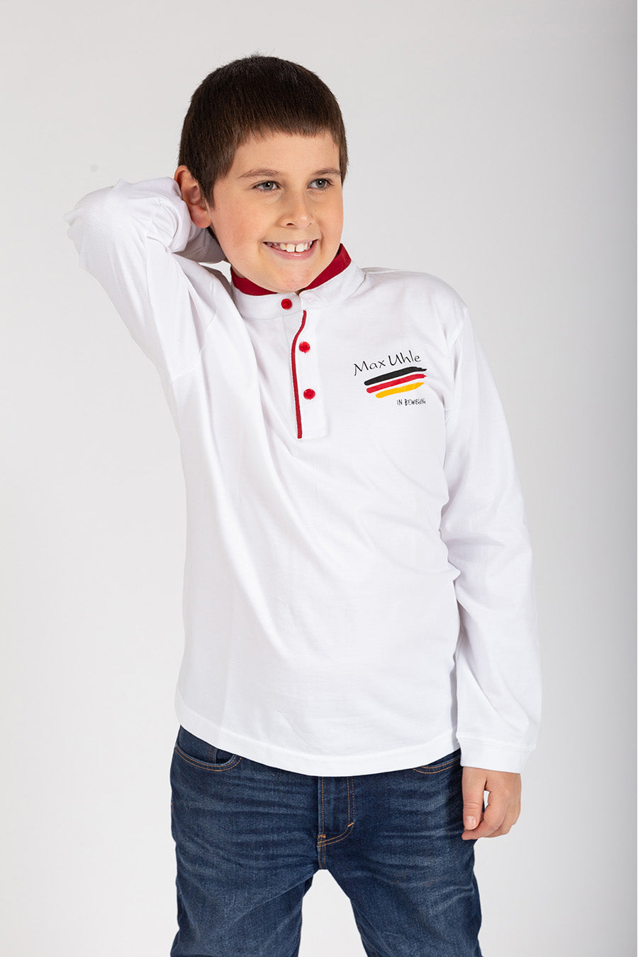 POLO MANGA LARGA NERU COLEGIO MAX UHLE - KIDS | BLANCO