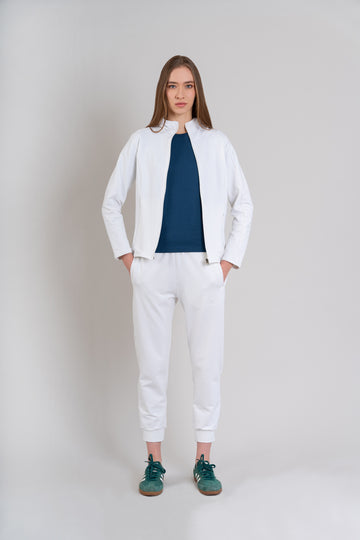 CASACA CON CAPUCHA | BLANCO
