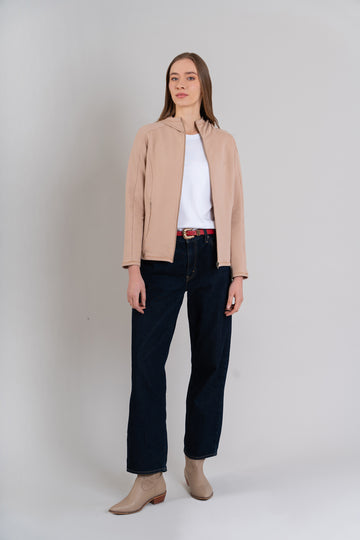 CASACA CON CAPUCHA | BEIGE