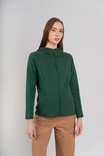 POLERA CIERRE 1/4 | VERDE