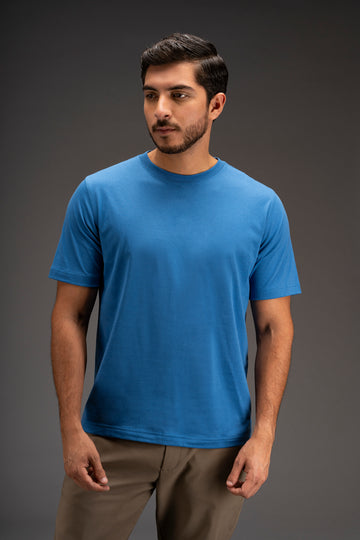 POLO BASICO DE ALGODÓN PIMA MANGA CORTA BASIC - HOMBRE | AZUL