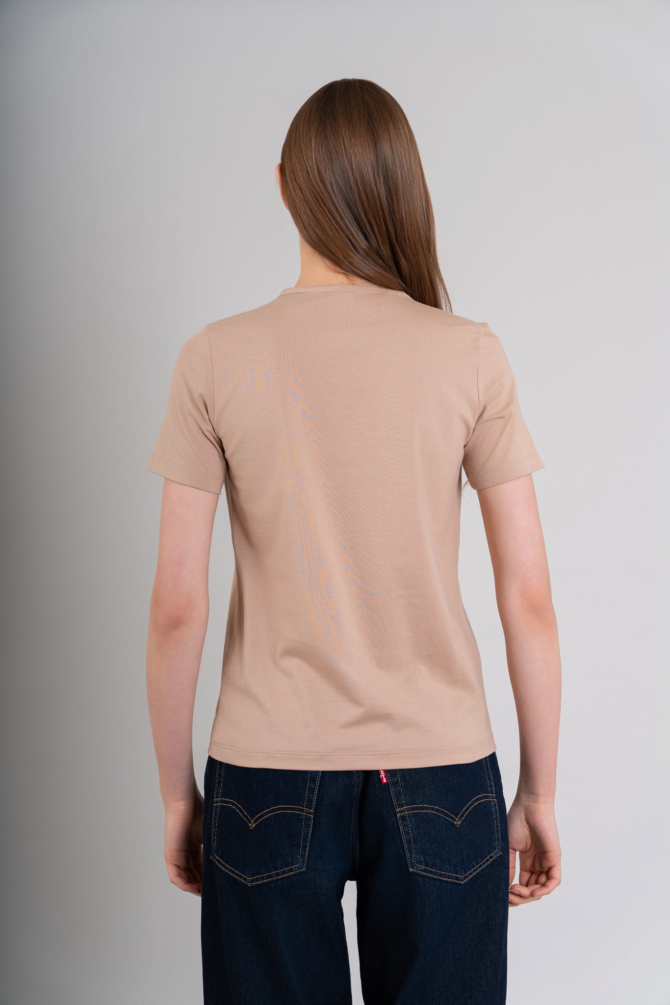 POLO MUJER CUELLO V MC -  PIMA GAMAZUDO | BEIGE
