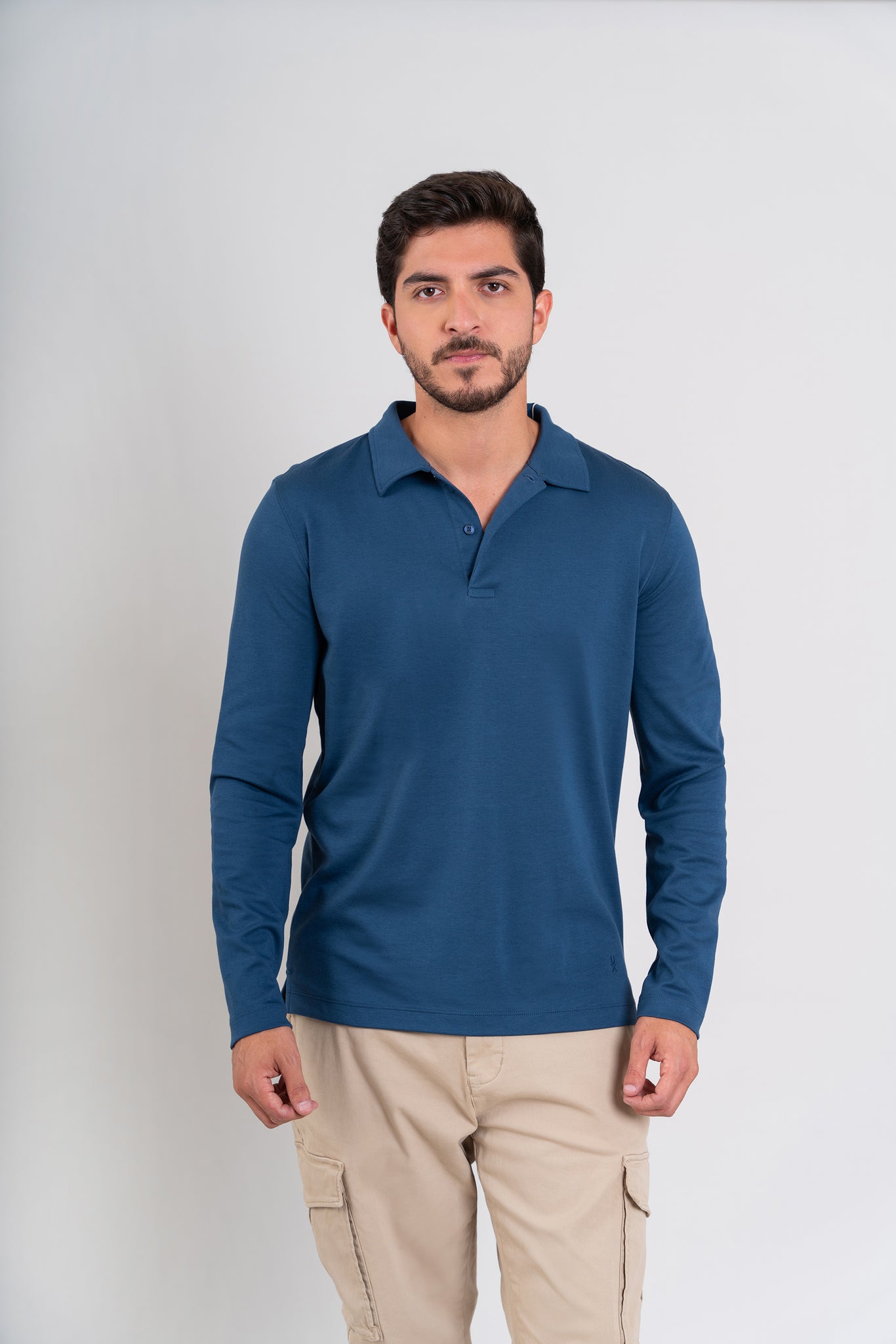 POLO CAMISERO  -  PIMA | AZUL