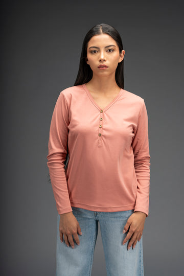 POLO MANGA LARGA BARBARA | ROSADO
