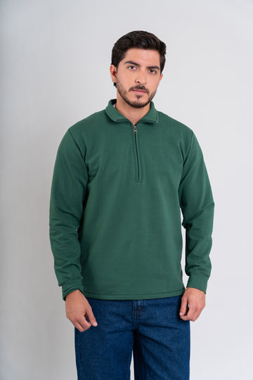 POLERA CIERRE 1/4 | VERDE