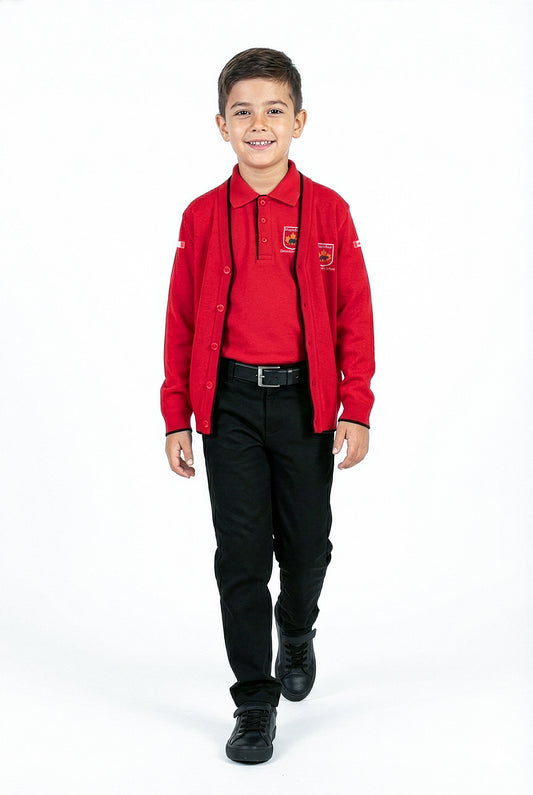 CÁRDIGAN UNISEX MAPLE BEAR - ELEMENTARY | ROJO