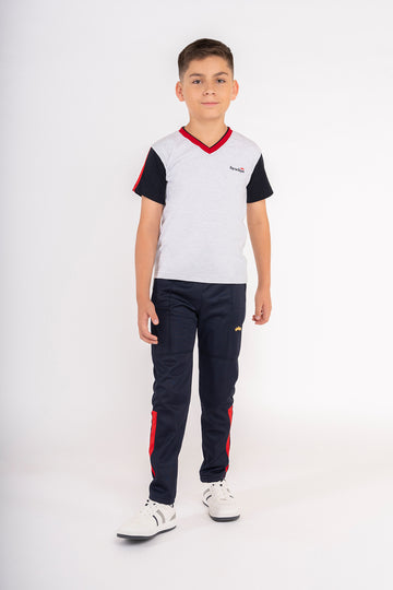 POLO DE DEPORTE MANGA CORTA REY DE REYES - KIDS | GRIS