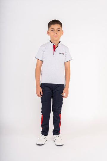 POLO DE VESTIR MANGA CORTA REY DE REYES - KIDS | GRIS
