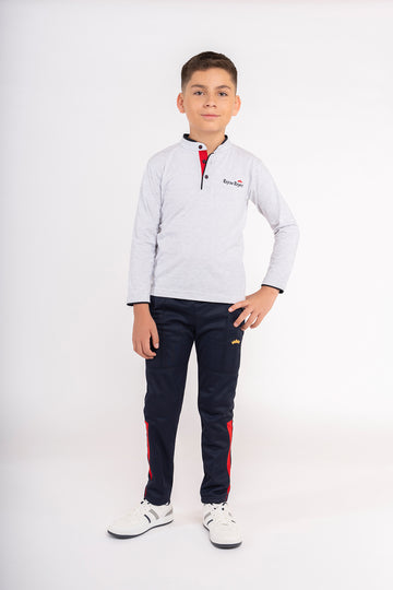 POLO DE VESTIR MANGA LARGA REY DE REYES - KIDS | GRIS