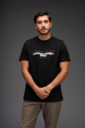 POLO MANGA CORTA AQP CONDOR | NEGRO