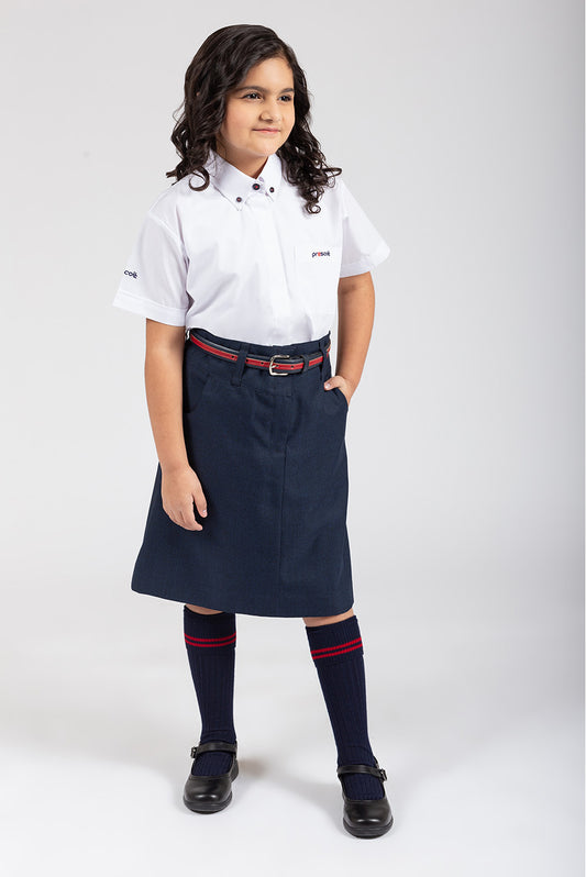 BLUSA MANGA CORTA COLEGIO PRESCOTT - KIDS | BLANCO