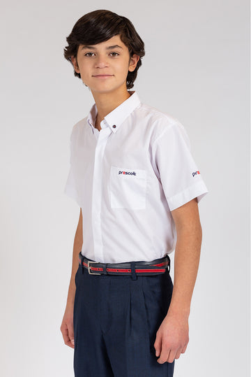 CAMISA MANGA CORTA COLEGIO PRESCOTT - TEENS | BLANCO