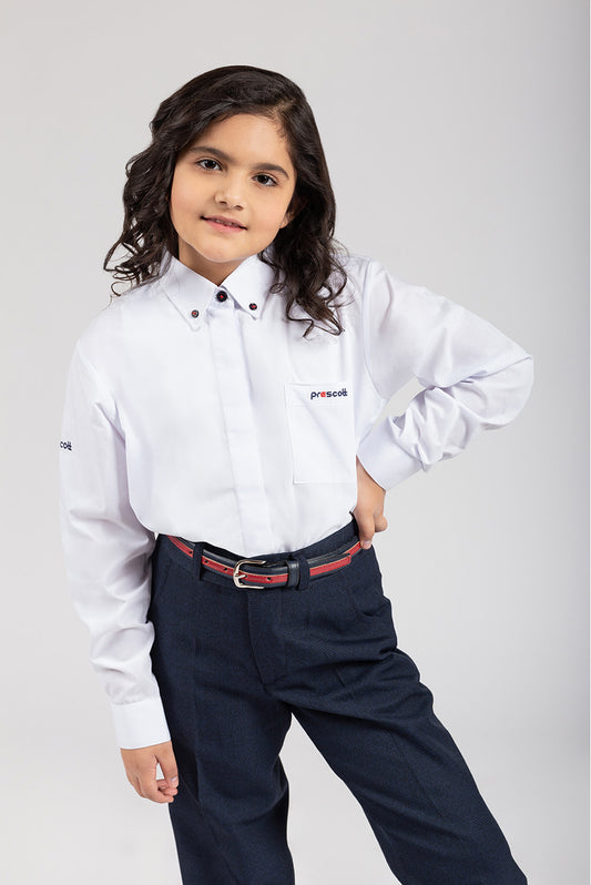 BLUSA MANGA LARGA COLEGIO PRESCOTT - KIDS | BLANCO