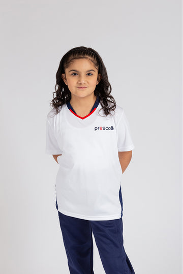 POLO MANGA CORTA COLEGIO PRESCOTT - KIDS | BLANCO