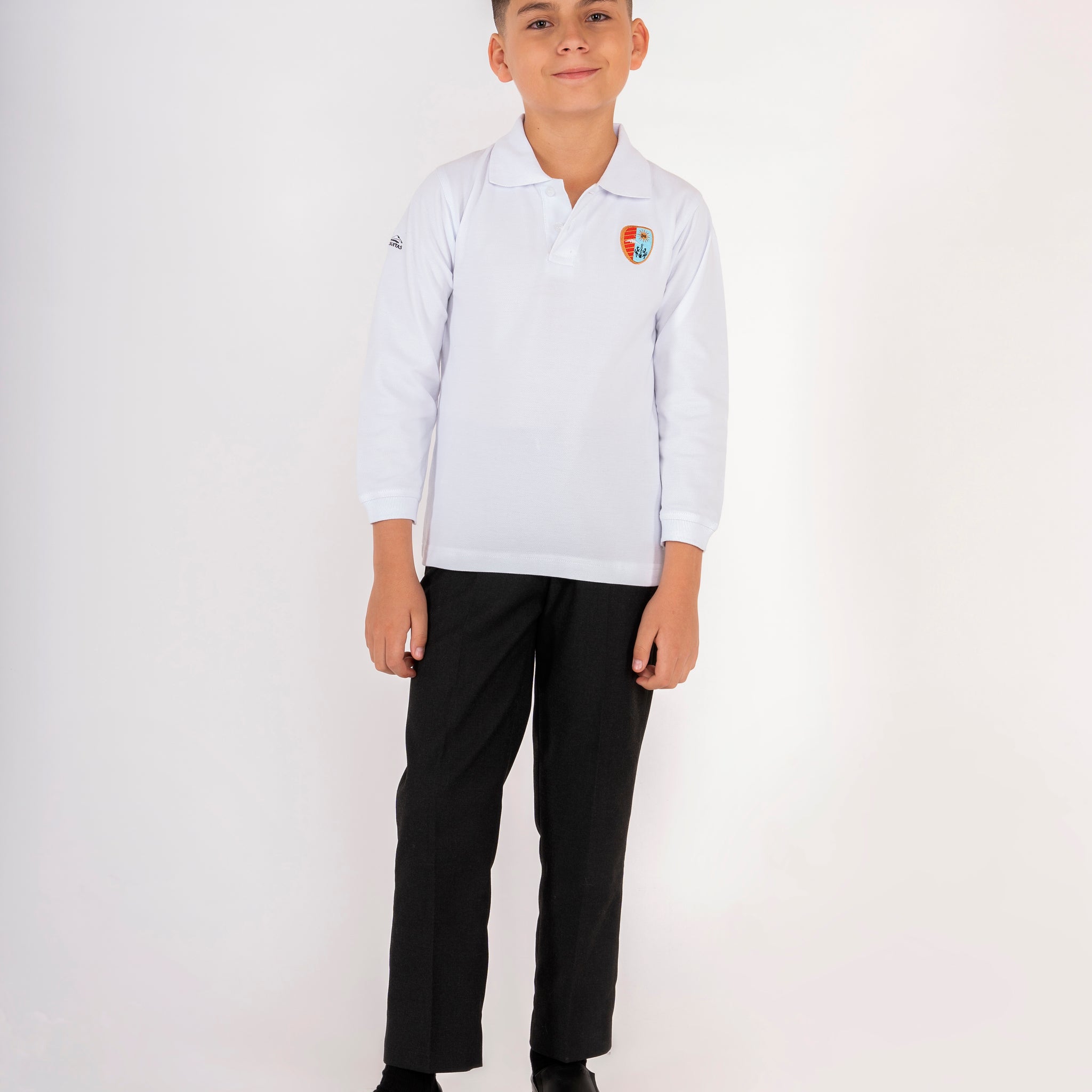 POLO MANGA LARGA COLEGIO SAN JOSÉ - KIDS | BLANCO